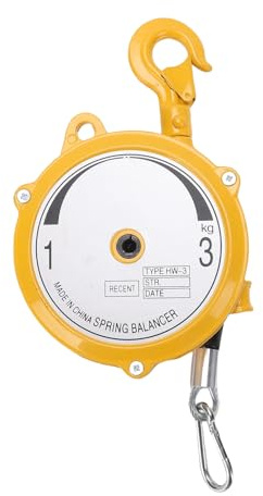 Asixxsix Équilibreur à Ressort, Rétracteur D'équilibreur Rétractable de 3 à 5 Kg avec équipement de Maintien Suspendu à Câble Métallique de 1,9 M, Support de Fixation D'outil Rétractable