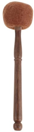 Gatuida Martillo para cuenco tibetano: de madera dura de fieltro de 28 cm para cuenco tibetano, herramienta de carillón para reuniones ceremoniales, prácticas espirituales y baños de sonido.