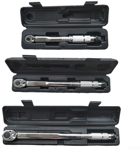Verstellbarer Drehmomentschlüssel, Präzisionsklick-Typ mit voll einstellbaren Einstellungen, 1/4 Zoll, 5-25 Nm, 3/8 Zoll, 19-110 Nm, 1/2 Zoll, 28-210 Nm (1-2)