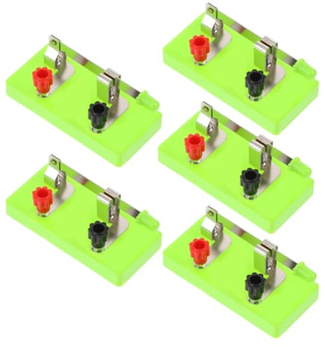 BAZEITFLOW Interrupteur Unipolaire à Bascule 5 Pièces Spst pour Laboratoires d'Expérimentation Physique Connexion Sécurisée à Bornes à Vis Alimentation Basse Tension Dc
