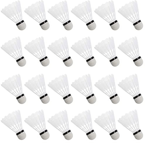 Hilai Volantes de bádminton Pelotas de Entrenamiento de plástico Pelotas Deportivas Ligeras con Tubo de Almacenamiento 24PCS