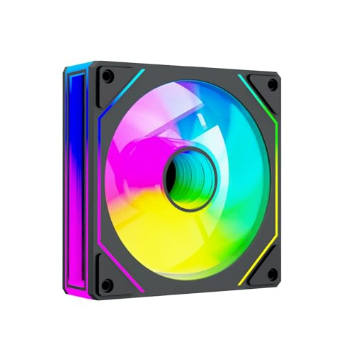 Noua Notus - Ventilador para PC PWM de 120 mm, iluminación ARGB, 5 V, 3 pines, espejo infinito, velocidad de 1800 rpm, ventilador silencioso para caja de ordenador, compatibilidad completa