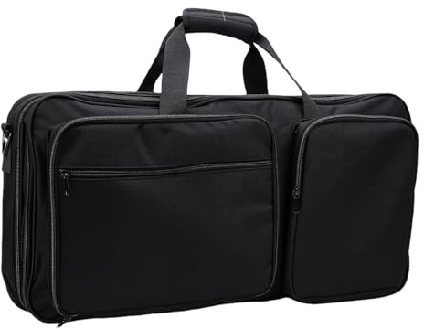 Yctze Estuche para Controlador de DJ, Bolsa para DJ Acolchada con Espuma de Lona de 24 X 12 X 4 Pulgadas, Estuche de Transporte a Prueba de Agua con Correa Ajustable para el Hombro y Bolsillos