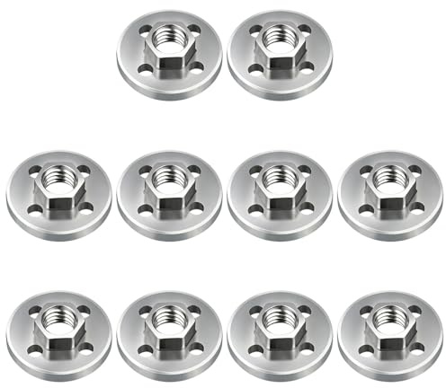 Flange per smerigliatrice in lega ad alta resistenza, per smerigliatrici angolate da 100 mm, antiruggine, universali, con dado esagonale, flange per mola, 10 pezzi