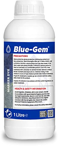 BLUE WEEDKILLER CHEMICAL SPRAY INDICATOR DYE 1L | SEE WHERE YOU SPRAY CHEMICALS | DYE WASHES AWAY WITH RAIN/FADES IN SUNLIGHT AFTER USE
