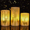 Eldnacele Flameless Candles Flickering with 6H Timer, 3 Pack Gold Reindeer Elk Decal Real Wax Candles Lights LED Flames for Christmas Home Decoration Powered by 3 AAA Batteries