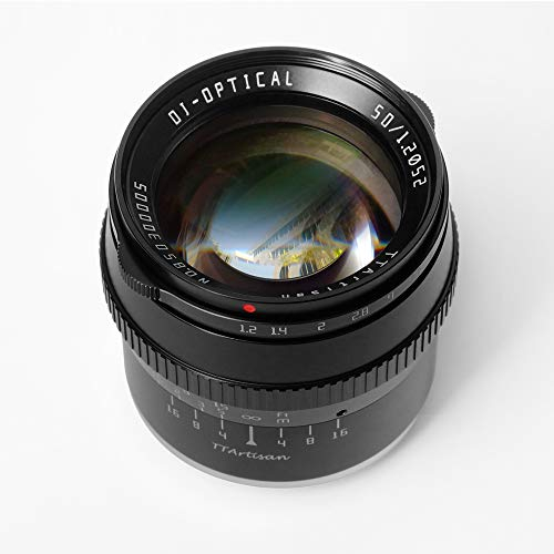 TTArtisan 50mm F1.2 APS-C M43 obiettivo di messa a fuoco manuale per Fuji X Mount fotocamera come X-A1 X-A10 X-A2 X-A3 X-A5 X-A7 X-M1 X-M2 X-H1 X-T1 X-T10 X-T2 X-T20 X-T3