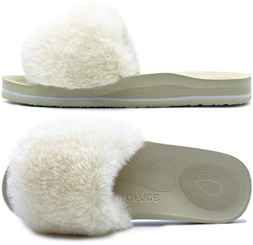 COFACE dam Damen Plüsch Hausschuhe Mt512Loafer