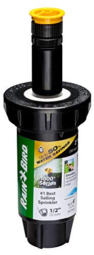 Rain Bird 1802AP4PRS Pressure Regulating (PRS) Professional Pop-Up Sprinkler, Adjustable 0-360° Pattern, 3' - 4' Spray Distance, 2 Pop-up Height