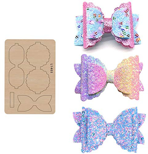 3 x Blumen-Schleifen-Metall-Stanzformen, Hochzeits-Kinder-Fliege, Haarschleife, Clip, Stanzschablonen für DIY, Scrapbooking, dekorative Prägung, Papier, Leder, Scrapbooking, Kartenherstellung