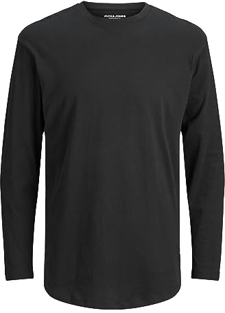 JACK & JONES Herren Jjenoa Tee O-Neck Noos Langarmshirt, Schwarz, XXL EU