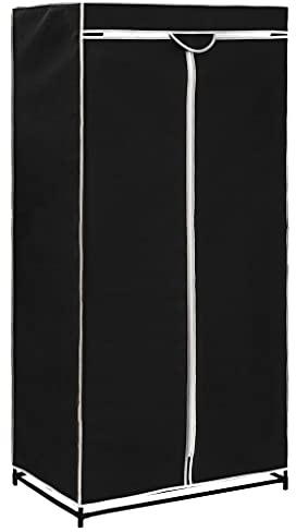 Susany Garderobe Stoffschrank Faltkleiderschrank Kleiderschrank Stoffkleiderschrank Mit Reißverschlüssen,Abmessungen:75 x 50 x 160 cm (B x T x H),Eisenrohr + 100% Polyester