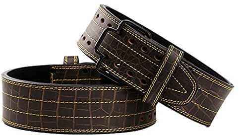 LARIAU Gewichtsgürtel Gewichtstragende Taillenstütze Spezieller Fitnessgürtel for Krafttraining Kreuzheben Sport Männer Leder Professionelle Fitnessgeräte (Color : B, Size : 83~109CM)