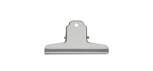 MAUL MAULbasic - Graffetta in metallo vintage, con ampia clip di bloccaggio, 10 cm e larghezza di serraggio 3 cm, gadget per casa, cucina e ufficio, adatto per progetti fai da te, argento