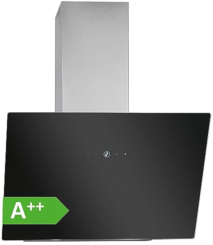 Bomann® Dunstabzugshaube | 60cm | bürstenloser Motor | Abluftleistung: 491 m³/h | Umluft/Abluftbetrieb | Kopffreihaube | 9 Leistungsstufen | Schräghaube | inkl. 5-lagiger Aluminium-Filter| DU 7606.1