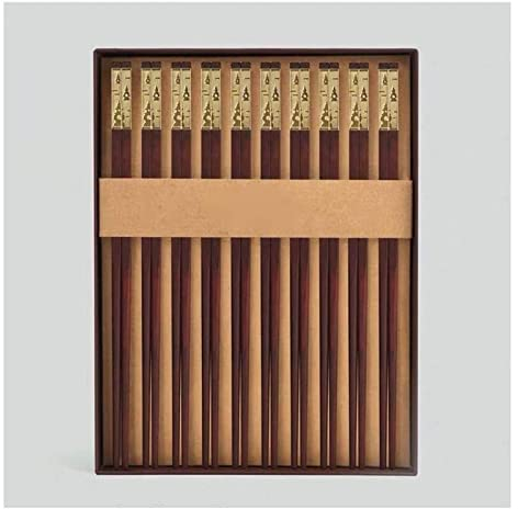 Bacchette Sushi, Bacchette Cinesi Lavabili Bacchette In Palissandro Rosso, Bacchette In Legno Massello Placcate Oro 24k, Non Verniciate E Prive Di Cera, Bacchette For Confezioni Regalo ( Color : Gold