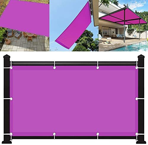 Sonnensegel Wasserdicht Rechteckig 3.5 x 6.5 m UV-Schutz Windschutz Sichtschutz Garten Reißfest Wetterfest für Patio Hinterhof Rasengarten, Rosa