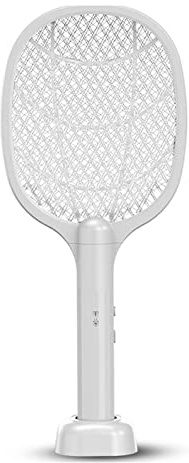 Tyenaza Tapette à Mouches électrique, Raquette à Mouches électrique Rechargeable en Maille De Sécurité avec Lumière Anti-Insectes pour la Maison, la Chambre, la Cuisine, la Terrasse