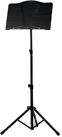 Buhelyc NotenstäNder, Klappbarer Notenhalter mit Tragetasche, Tragbar, HöHenverstellbar mit Edelstahlclip, für Laptop-Projektor-BüCherstäNder, für Gitarren-, Ukulele- und Geigenspieler