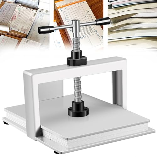 NYANS Manuelle Papierglättmaschine, 1500 KG Große Druckglättmaschine, A4/A3 Buchbindepressmaschine, zum Glätten von Büchern Rechnungen Usw,A3
