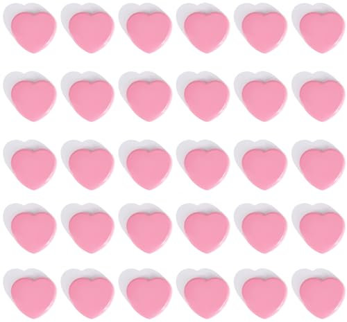 ZDZBLX Lot de 30 aimants de réfrigérateur puissants pour tableau blanc, casier, bureau, salle de classe, décoration d'intérieur, joli aimant de casier pour réfrigérateur, calendrier (cœur, rose)