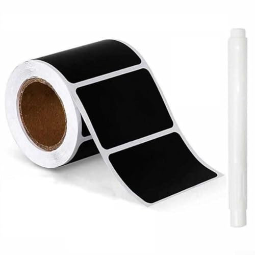 Chalkboard Label Stickers, DIY 150Pcs Black Labels Stickers with 1 Pen for Jars Classification Label for Jars, Parties Decoration, Rooms, Storage