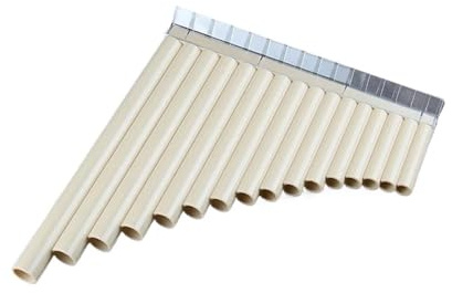 Panflöte aus Bambus G-Tonart ABS-Kunststoff 16 Rohre Panflöte Naturbambus richtig gestimmt
