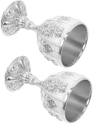 TOPBATHY 8pcs Unique Vintage Wine Goblets Whisky Glasses Party Cups Decorative Ornaments Wine Holders