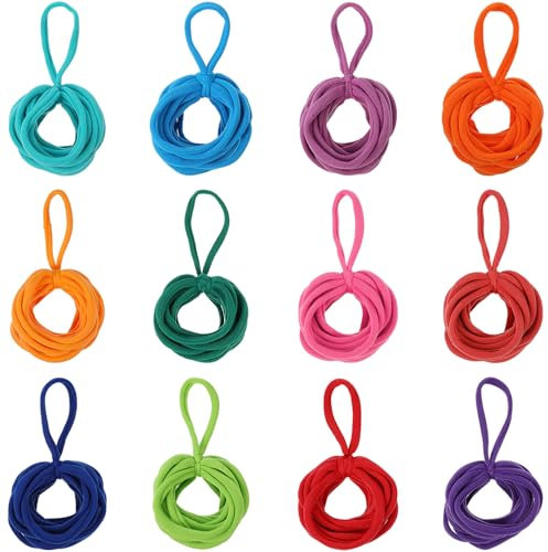 Tofficu 192pcs Loom Bands Refill Pack Elastic Braided Rope Potholder Loom Kit Boys and Girls Weaving