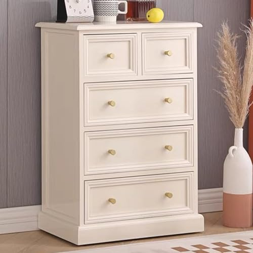 Commode en bois massif avec armoire de rangement pour chambre à coucher et salon Table de chevet et buffet de style américain en noyer beige blanc 75 cm