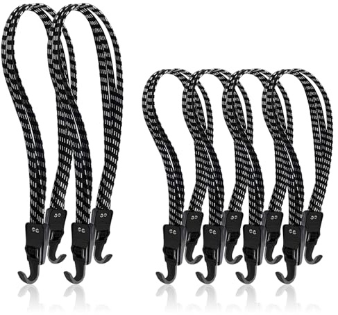 Gsrhzd Gepäckspanner, 6 Stück Fahrrad Spanngurt(60CMx4＋90CMx2) Spanngummi mit Haken, Expander mit Haken, für Gepäckträger Fahrradgepäckträger Motorrad Gepäck Fahrradgepäck