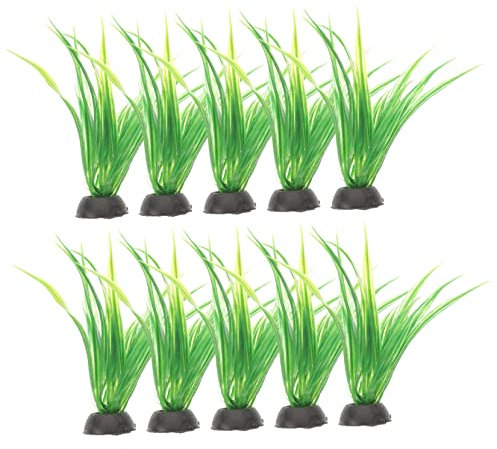 SUPVOX Décoration Daquarium Deau 10 Pièces Plante En Plastique Pour Poissons Décoration Daquarium Plante Décorative Daquarium De Poisson Maison Herbe Daquarium