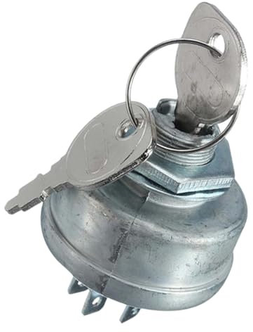 SICAILU Ignition Starter Switch Lawn Mower Tractor Switch for MTD 725-0267, 725-0267A, 925-0267, 925-0267A, 5 Spade Ignition Lock Barrel Compatible with Husqvarna/Noma/John Deere/Roper