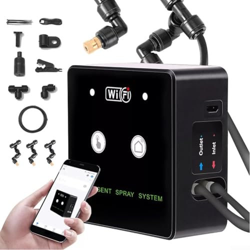 Brumisateur compact et intelligent à 360 degrés pour terrariums avec capacité WiFi et contrôle de synchronisation (3 buses)