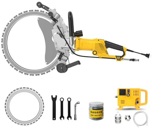 SHENGSHIYU Electric Concrete Saw – High-Power Wet Cutting for Brick, Stone, Masonry (Water-Cooled, Dust-Free) Pure Copper Motor, Smart Water Pump, Quick Cutting, Ergonomic Handle,8500mm