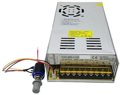 KNWHGGKCV Fuente de alimentación de 480 W, convertidor de CA de 220 V, 110 V a 12 V, 24 V, 36 V y 48 V, Fuente de alimentación conmutada con regulación de Voltaje Ajustable.(0-5V60A,Regular Version)