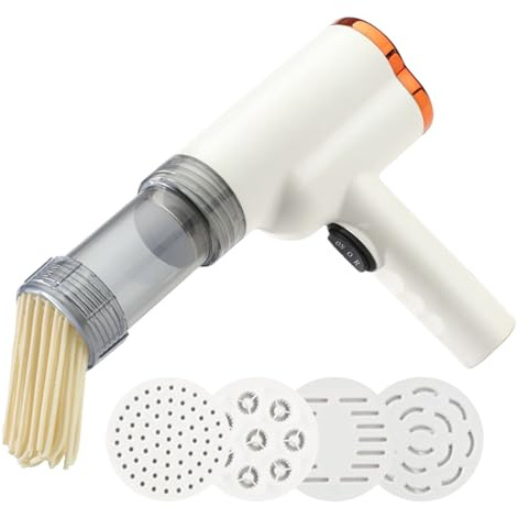 Electric Pasta Portable Pasta Maker - Electric Noodle Maker | Automatic Pasta Maker Machine | Portable Mixer with 5 Types Cordless Making Tool
