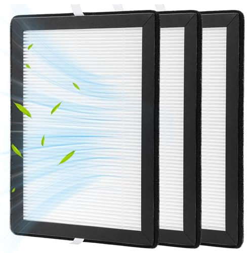 Kigniote Confezione da 3 filtri HEPA compatibili con deumidificatore e purificatore d'aria MeacoDry Arete One 10L e 12L 2 in 1 H13 Hepa di ricambio per MeacoDry Arete One (21 x 15,5 x 1 cm)