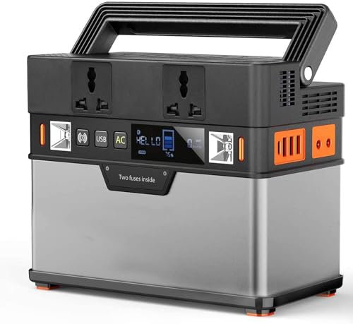 HTDRE Centrale elettrica Portatile, generatore Solare con Batteria al Litio da 606 Wh, Alimentatore di Backup Domestico con Presa CA 220 V/700 W per Campeggio, Pesca, Emergenza all'aperto (220 V)