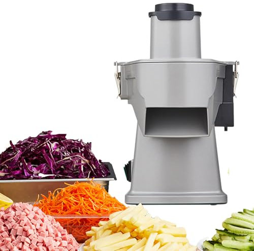 Coupeur D'aliments Multifonctionnel 4 En 1, Coupe-légumes Électrique 200W Avec Épaisseur De Tranche Réglable De 1 À 5mm, 4 Fonctions Déchiqueter, Couper En Dés, Trancher, Pour Pommes De Terre, Carotte