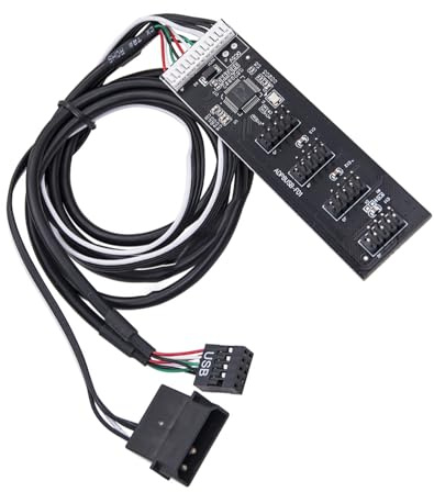 Cable divisor USB 2.0 macho de 9 pines de 1 a 4 tarjetas de extensión para adaptador de placa base, multiplicador, conexión de disco duro