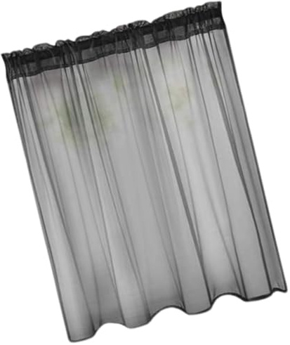 LAIOUSN Tende velate a livelli filtranti della luce piccole tende corte per bagno soggiorno bar seminterrato finestra in voile semi trasparente