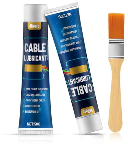 Kabelgleitmittel, Kabel Gleitmittel, Kabelschieberschmierstoff für Sonden und Elektrische Kabel, Biologisch Abbaubarer, Eliminiert Reibung, Sorgt für Langfristige Schmierung und Schützt Kabel 50g*2
