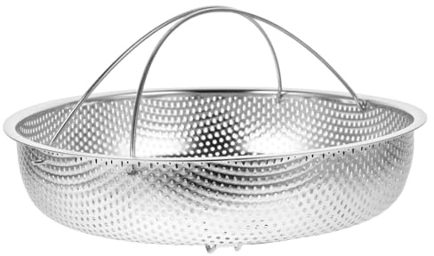 Toyvian Dampfkorb Aus Edelstahl 22,5cm Mit Griff Wiederverwendbarer Dampfeinsatz Für Gemüse Eier Reis Und Fisch Stabiler Gemüsedämpfer Für Kochen Und Dämpfen