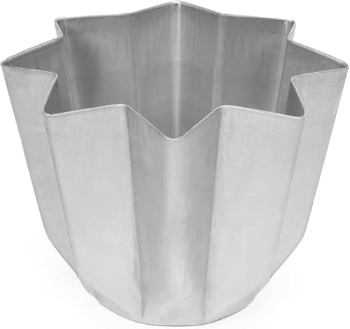 mille idee Stampo Pandoro 1 kg in Alluminio – Forma Stellata Tradizionale per Pandoro Fatto in Casa – Stampo da Forno Professionale Antiaderente Naturale – Ideale per Dolci Natalizi