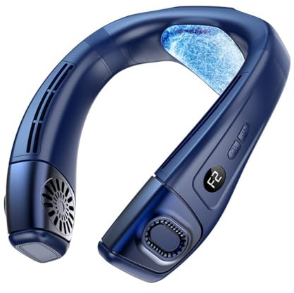 Hipzeepo Aire Acondicionado Portátil para Cuello, Ventilador Portátil con Ventilador de Cuello Frío, Batería Recargable de 5200 MAh, Color