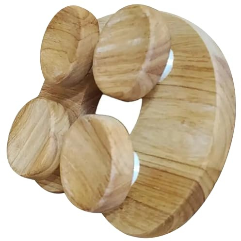 Oreiller de sauna, appui-tête de sauna en bois avec conception rotative pour le soutien du cou, oreiller cervical ergonomique pour le spa à domicile et l'appui-tête en chambre