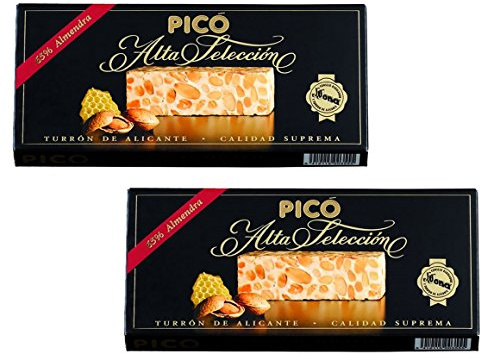 Picó - Pack incluye 2 Turron de alicante - Turron duro caja negra - Calidad superior 200gr