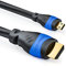 deleyCON 5m Micro Cavo HDMI - Compatibile con HDMI 2.0/1.4a - Alta Velocità con Ethernet (Ultimo Standard) - ARC 3D 4K Ultra HD 1080p 2160p - Nero