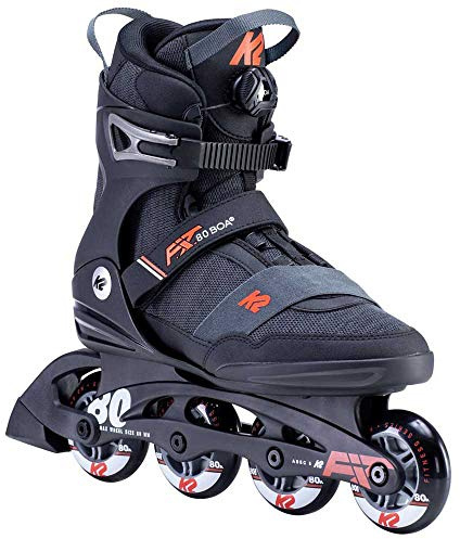 K2 Inline Skates F.I.T. 80 BOA för män med K2 softboot, svart – orange, 30E0773